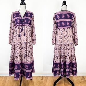 NWT Blue Boheme Kayla Cotton Boho Dress, Violet